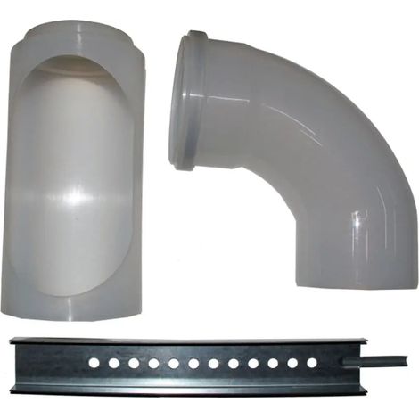 Wolf Curva di supporto a parete singola DN110, 87 gradi, con guida di appoggio, 2651568
