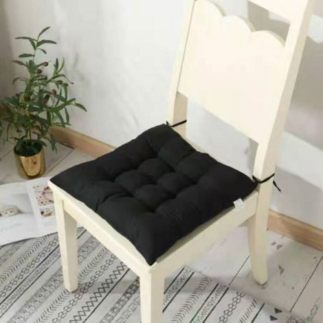 Coussin De Chaise - 40 X 40 Cm - Tissu Acétate - Rembourrage Coton Perlé Haute Résilience - Pour Salle À Manger Bureau Salon Extérieur - Lot De 2 (1/4)