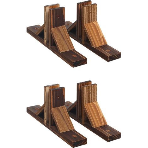 4 Piece Room Divider Feet Wooden Garden Fence Triangle Base Support for Garden Trellis Anti-Tilt for Outdoor Decoration (1/5)