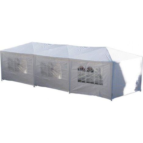 Bc-Elec – Tonnelle 53000006 Barnum 9x3m – Structure en acier – Résistante à l'eau – Hauteur maximale 265cm – Pour jusqu'à 50 personnes