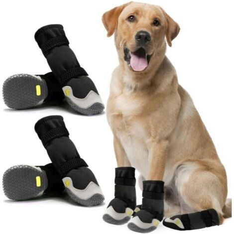 Bottes antidérapantes et protège-pattes pour l'été, bottes de neige imperméables pour chiens de petite, moyenne et grande taille, largeur intérieure de 4.5cm (1/4)