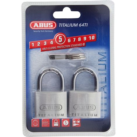 64TI/40mm TITALIUM Padlock Twin Pack