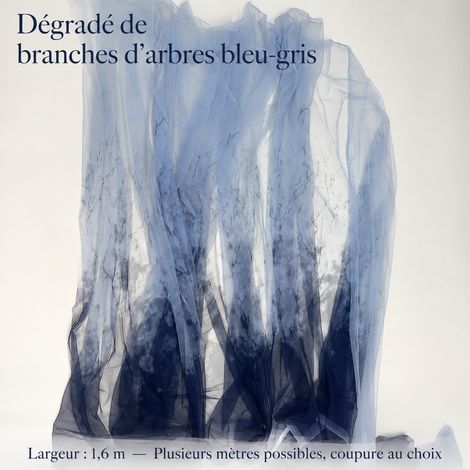 Tissu Voilage Mousseline Dégradé Lavis Bleu-gris Draperie Décoration Scène Mariage 100 × 160 × 0,1 cm 60 g – Livraison gratuite (1/4)