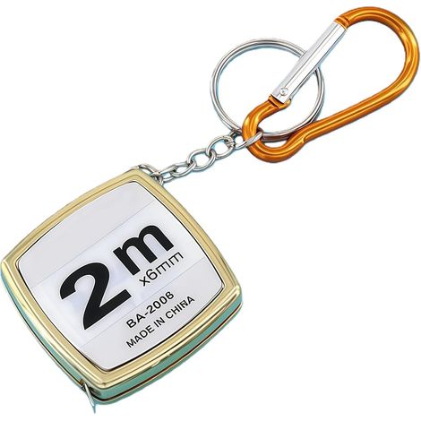Mini ruban métrique rétractable, 2m, ABS/métal, format poche (1/5)
