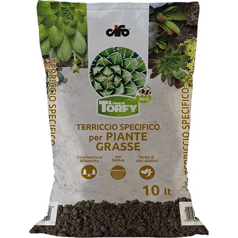 Terreau pour succulentes Torfy Bio 10lt Cifo