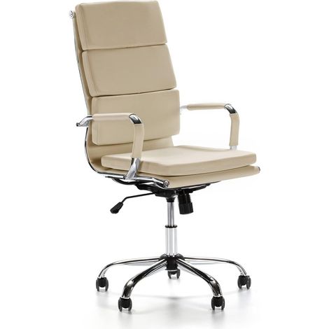 POLTRONA PRESIDENZIALE PLATINUM 55X65XH119CM CREMA (1/3)