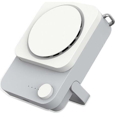 Ventilateur de cou portable, mini ventilateur d'air rechargeable par USB, alimenté par batterie et avec cordon (1/5)