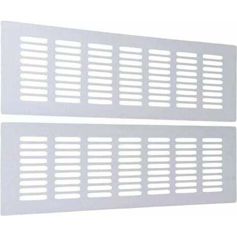 Grille aération, Grille D'aeration Rectangulaire Grille de Ventilation Grille de Ventilation Rectangulaire Grille D'aération Aluminium pour une Ventilation (30 cm) 2 Pièces，Blanc