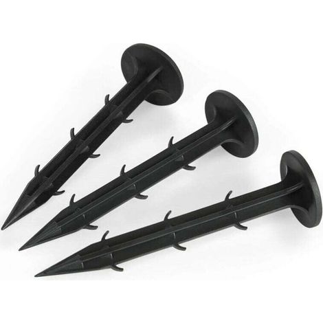 Pieux d'ancrage en plastique, pieux de fixation au sol, 100 clous de fixation de bâche (1/5)