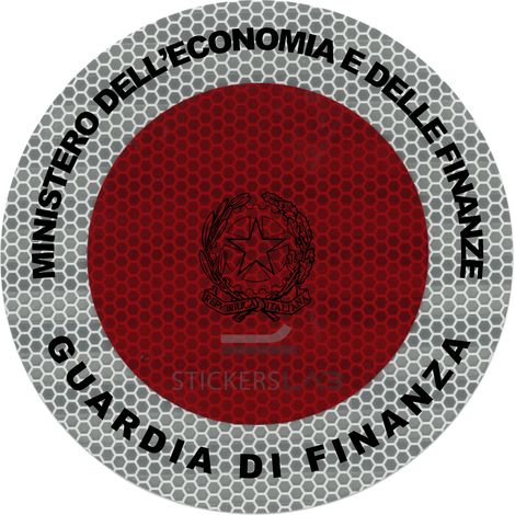 Adesivo per paletta Forze Armate e/o di Polizia rifrangente classe III° - GUARDIA DI FINANZA - VENDITA RISERVATA
