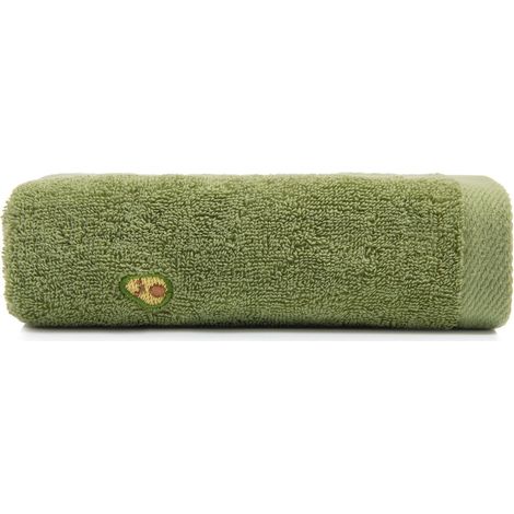 Kaelt - Serviette de bain 100 % coton doux absorbant à séchage rapide (vert) (1/4)