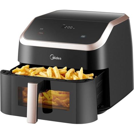 Friteuse à air chaud multifonction - Écran tactile - Noir - 8 L (1/2)