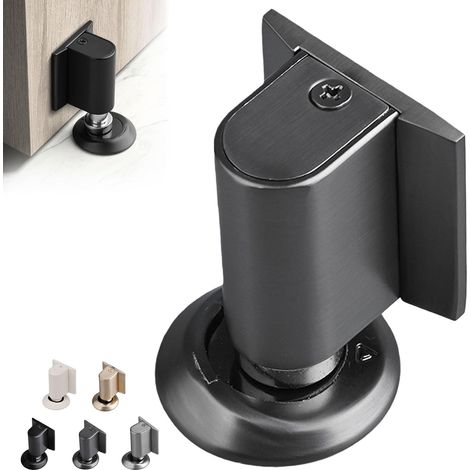 Tope magnético para puertas con tornillos y adhesivo para una alta adherencia, tope magnético de alta resistencia, tope en forma de cuña. (1/5)
