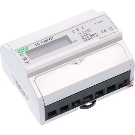 Contador de electricidad MODBUS RS-485 - trifásico LE-03M (1/2)