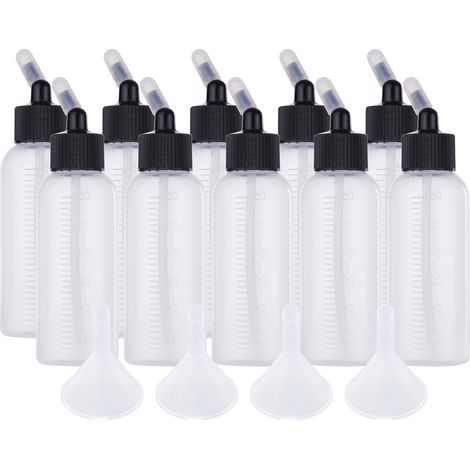 Lot de 10 flacons de peinture de 65 ml pour pistolet, pistolet à double action avec alimentation par siphon et accessoires de peinture, compatibles avec Iwata, Badger, Paasche et Master (1/5)