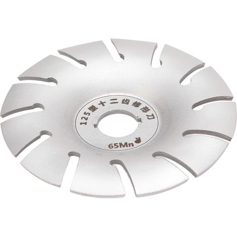 Holzschnitzscheibe 125 mm Edelstahl 12T Zubehör für Winkelschleifer Silber (1/5)