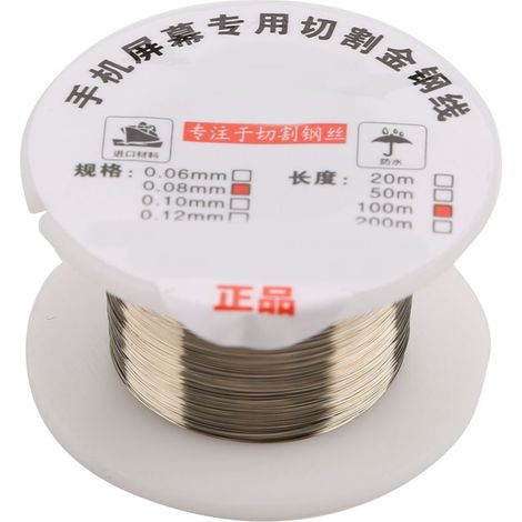 100 m Molybdän-Schneiddraht zur Reparatur von LCD-Bildschirmtrennern (0,08 mm x 100 m) (1/5)