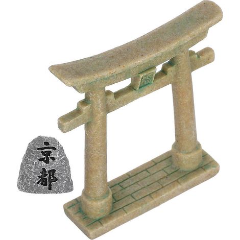 Japanese Torii Gate Fish Tank Miniature for Aquarium Decor Resin (1/5)