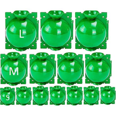 15 Pièces Boîte d'Enracinement de Plante Balle de Propagation, Boîte de Greffage Boîte Boule de Propagation Haute Pression Dispositif D'enracinement des Plantes (L+M+S, Vert) (1/5)