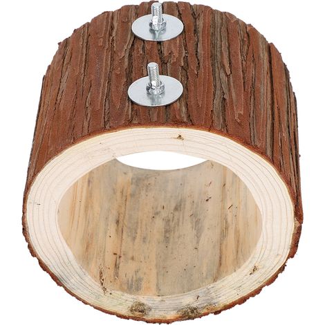 Nid d'oiseau en bois naturel, cachette idéale pour hamster, écureuil ou perroquet. (1/5)