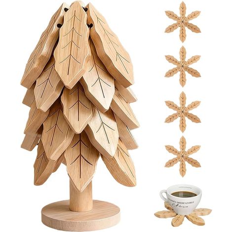 Dessous de Plat Bambou 5 Support Trivet Protection Table Cuisine Assiettes Casseroles (1/5)