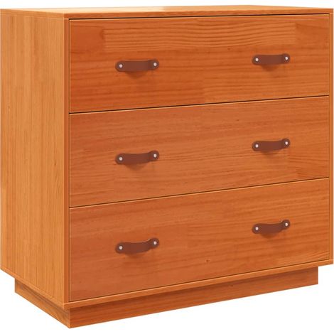 Maison Exclusive - Credenza Marrone Cera 80x40x75 cm in Legno Massello di Pino