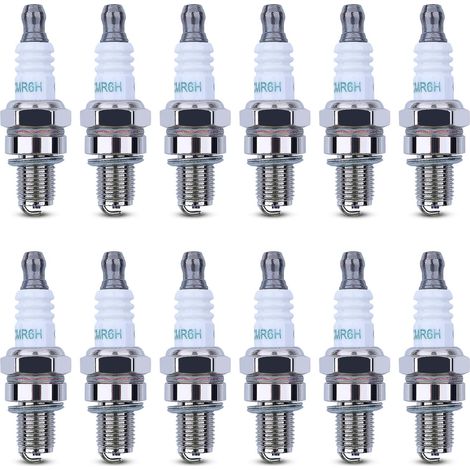 12 Pièces Bougies d'allumage CMR6H Bougie Tondeuse pour Stihl FS90 FS100 MS170 MS171 MS211 BR600 BR500 Bougie Allumage pour Coupe Bordure Débroussailleuse Remplacer NGK 3365 (1/5)