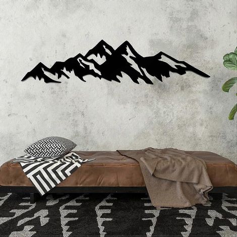 Décoration murale en métal, silhouette élégante et minimaliste, panneau design pour salon, chambre et bureau, style intemporel. (1/5)