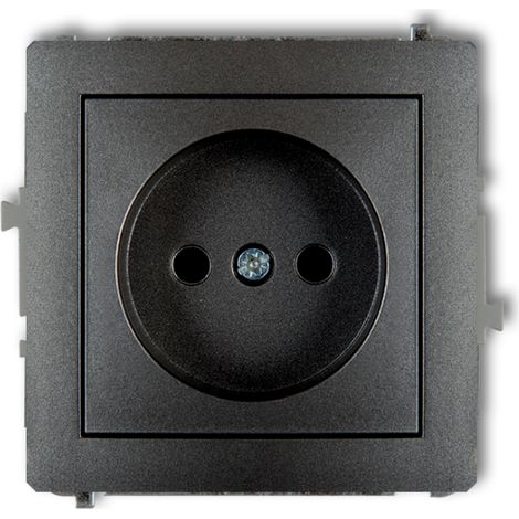 Deco Einzelsteckdose b/u Graphit 11DGP-1p