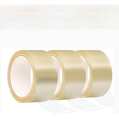3 rouleaux de ruban adhésif transparent pour emballage (48 mm x 66 m) - scellement adhésif solide pour cartons - idéal pour l'expédition (1/5)