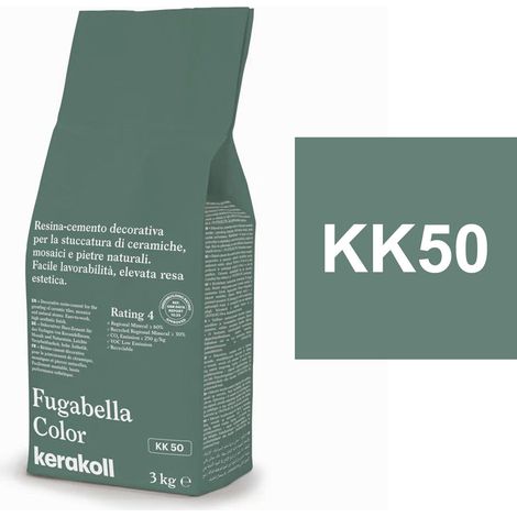 Fugabella color kk 50 resina-cemento per stuccatura kg 3