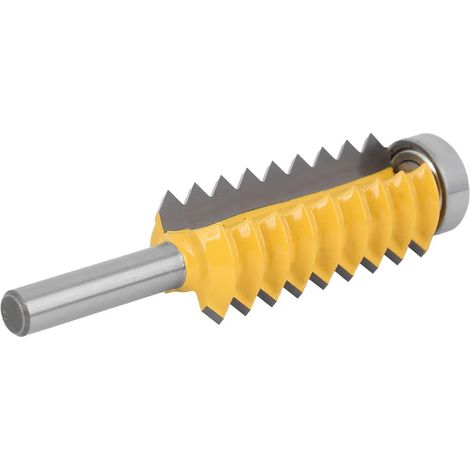 Fraise à bois à tige de 8 pouces, fraise à profiler pour rail, fraise à profiler pour rainures, type ondulé, couteau de fraisage pour bois (fraise à bois à dents multiples 8 x 55) (1/5)