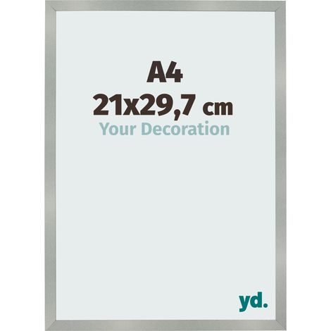 yd. - Cadre photo A4 21x29.7 - Aluminium Brosse - MDF - Bologna (1/5)