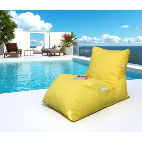 Pouf bain de soleil XXL imperméable – jaune ARTA (1/3)
