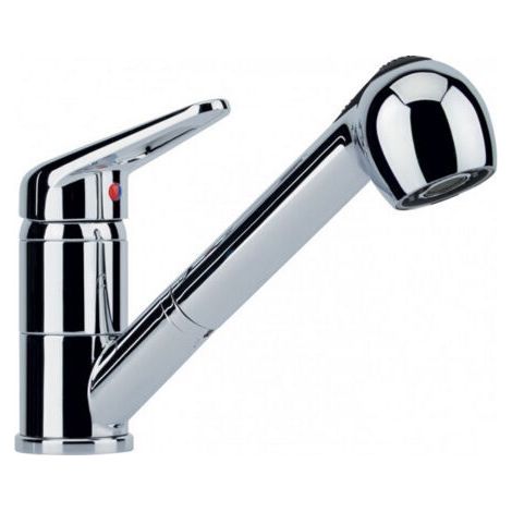 Franke – Mitigeur évier à douchette extractible en chrome – Débit 10,3 l/min – Rotation 120° – Flexible tressé 1500 mm – 379315 (1/5)