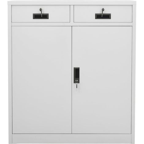 Maison Exclusive - Armadio per Ufficio Grigio Chiaro 90x40x102 cm in Acciaio