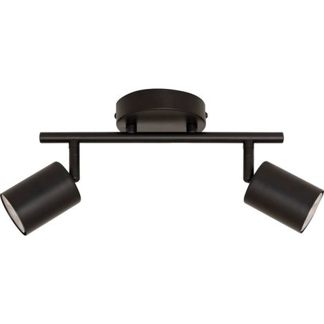 Spot mural double orientable compatible plafond Noir 28x11x18 cm (1/5)
