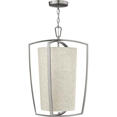 Large Pendant Light 3x E14 Light Brushed Nickel Große Pendelleuchte 3x E14 Hell Nickel gebürstet