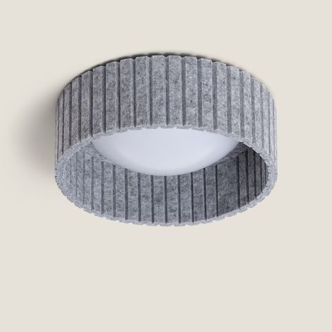LED-Deckenleuchte 9W rund Filz Ø300 mm CCT Wählbar Kaptyn Grau