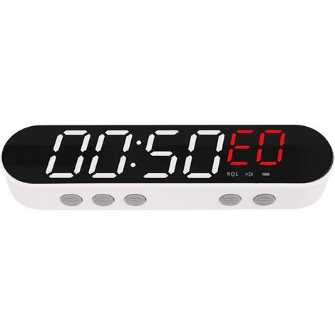Minuteur d'entraînement fractionné portable magnétique avec chronomètre, batterie puissante de 1500 mAh et télécommande pour la salle de sport à domicile. (1/5)