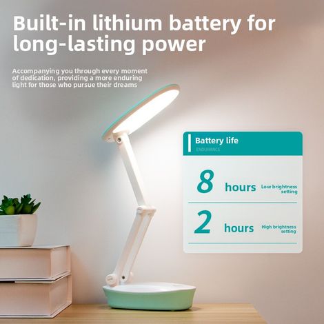 LED Schreibtischlampe Faltbar Wiederaufladbar Augenschutz Anti Myopie Studium Lesen (1/4)