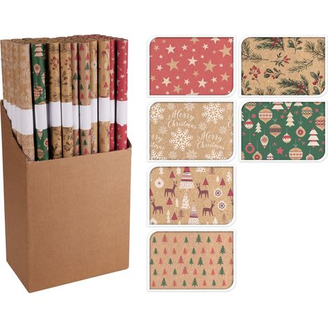 Carta Regalo Natalizia 70x200cm modello assortito Multicolore