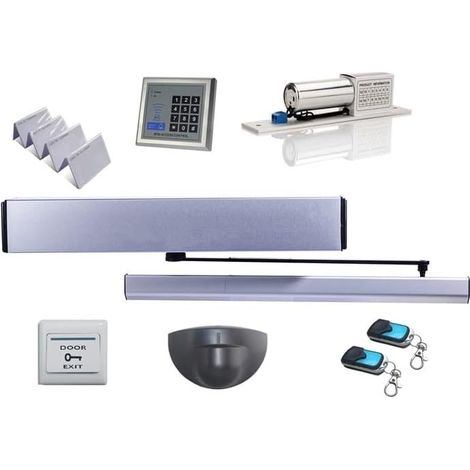 Kit d'ouvre-portes automatiques 100 kg de poids vers l'intérieur ouvre-porte battante automatique/opérateur de porte battante plus proche (clavier, serrure de porte, capteur IR) pour accessoires de po (1/5)