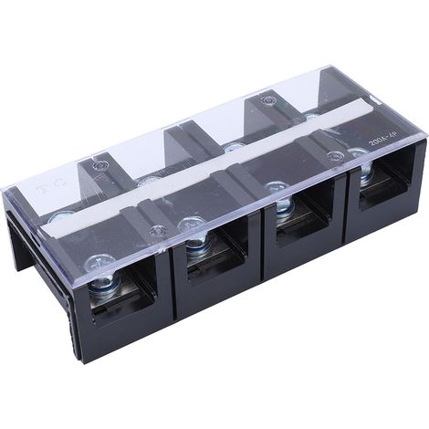 Bornier à vis à double rangée, 4 positions, barrière 200 A pour connexion électrique (1/5)