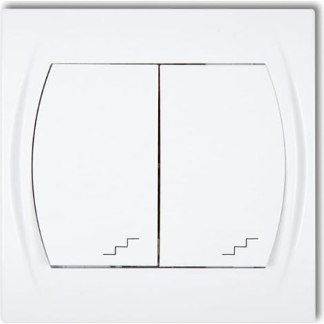 Interrupteur double d'escalier blanc Logo LWP-33