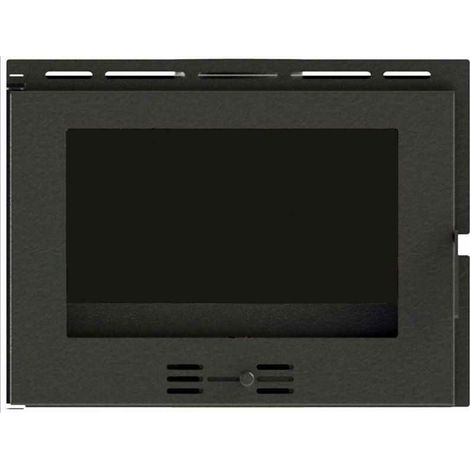 Fratelli Lerda – Insert cheminée à bois ventilé 16 kW – Acier S235JR – Rendement 70% – Ventilateur canalysable – Dimensions 80x52x56 cm