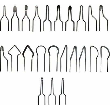 Accessoire pour graveur et outil de précision 23 Pièces Pointes Pyrogravure, Kit De Pointes Pyrogravure Réglables, Embout Pyrogravure En Alliage Nickel-Chrome, Professionnelles Mini Fil Chauffant, Po (1/4)