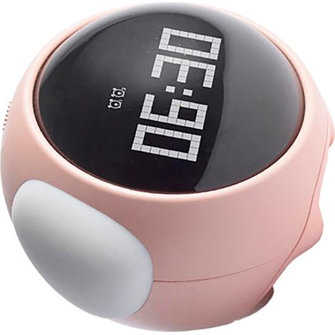 VOSAREA Réveil Numérique LED Expressif Rose Rechargeable 1500mah (1/5)