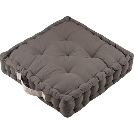 COUSSIN DE SOL DUO TAUPE/LIN 45X45X10 cm