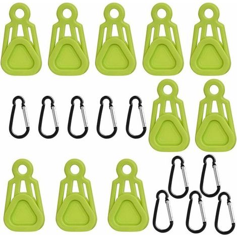 10 Pcs Tente Fixingtarp Clips Lock Grip Pince De Store Set Set Instantanée Clip Tent Accessoires Pour Camping,vert (1/5)